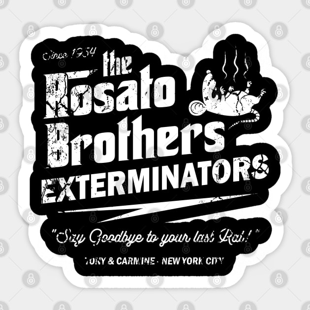 Rosato Brothers from Godfather 2, distressed Sticker by hauntedjack